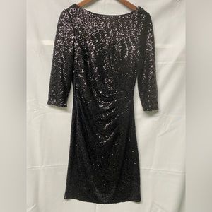 JS Boutique Sequin Cocktail Dress Scoop Back Size S / P / C